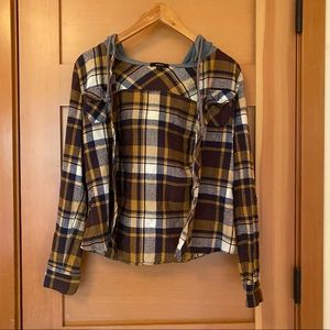 Hooded flannel top